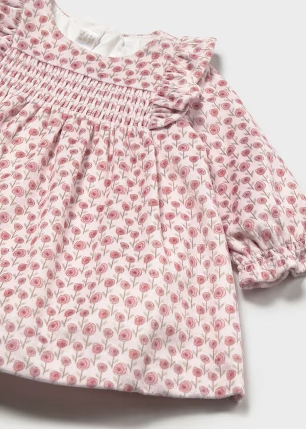 Newborn Velvet Print Dress