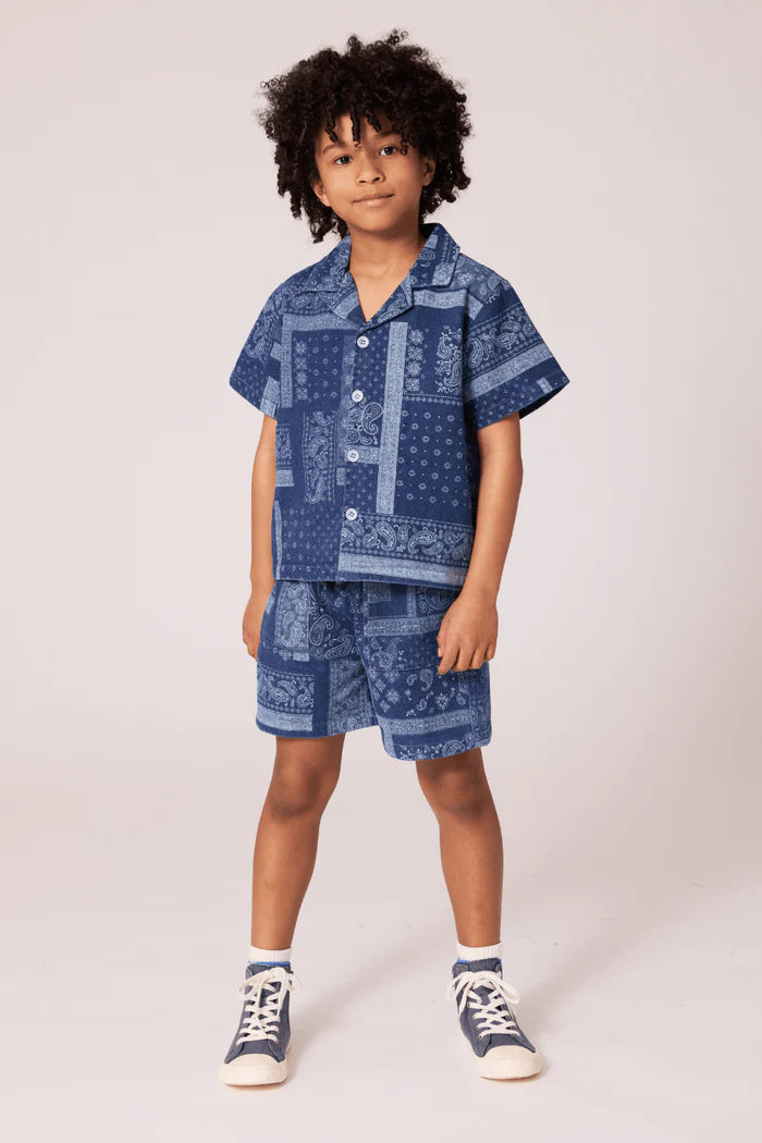BANDANA DENIM SHORT SET