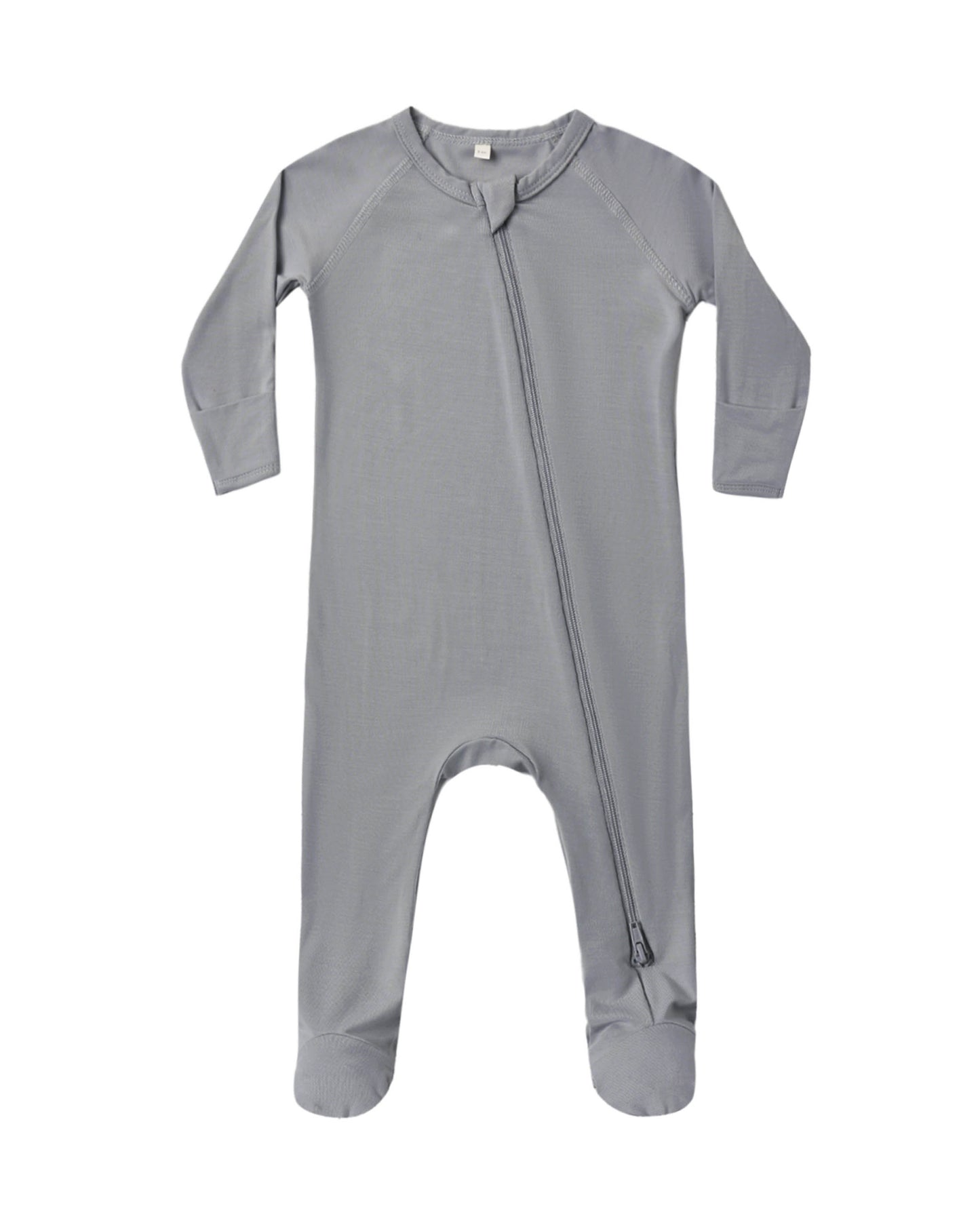 Bamboo Zip Footie in Slate