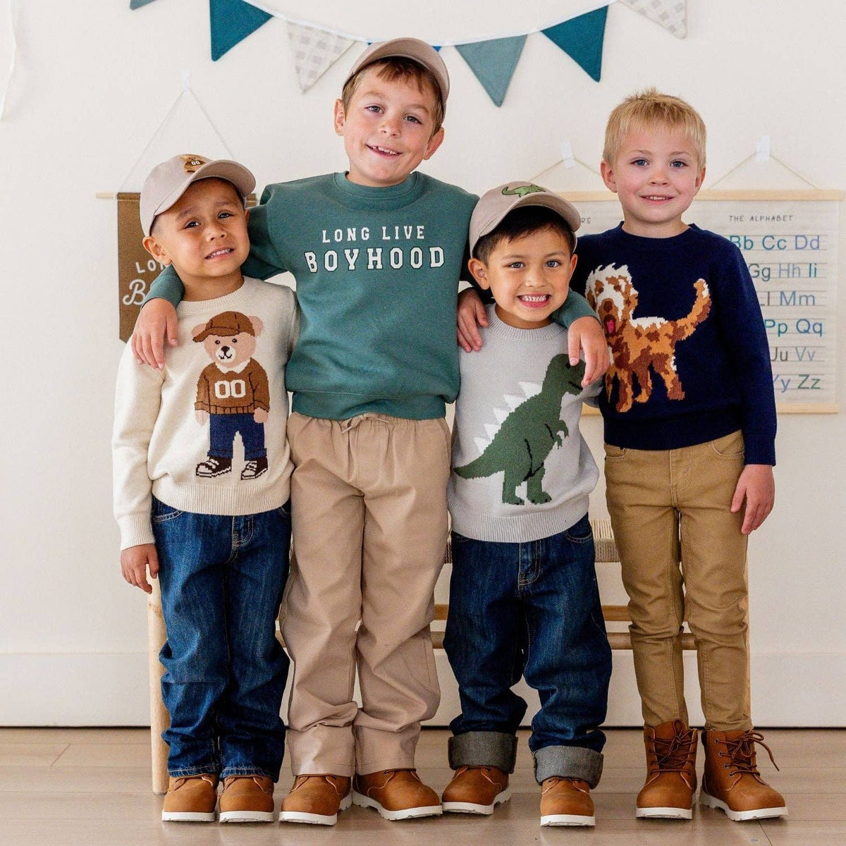 Vintage Puppy Sweater - Boys Clothing - Fall/Winter