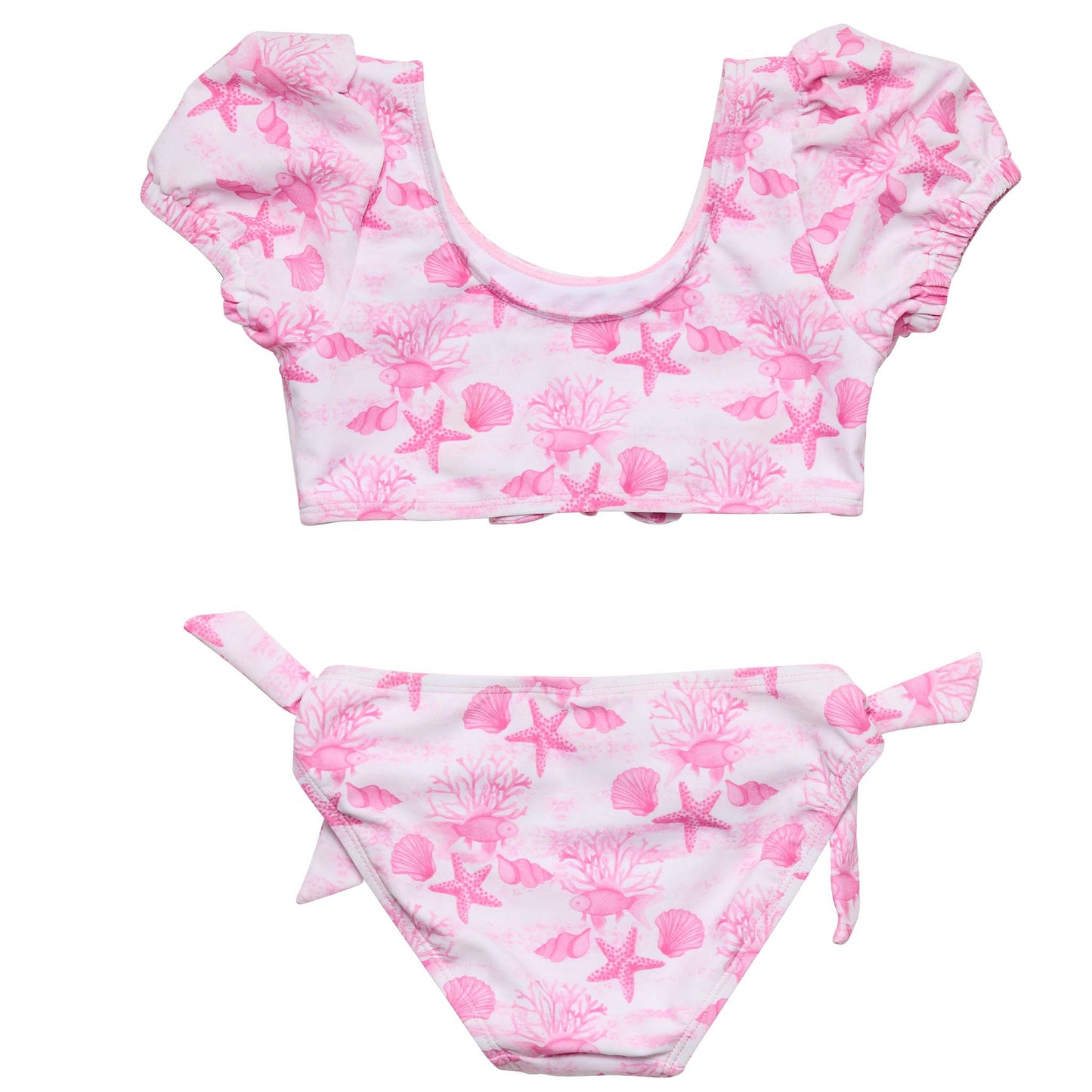 Pink Lagoon Puff Sleeve Bikini