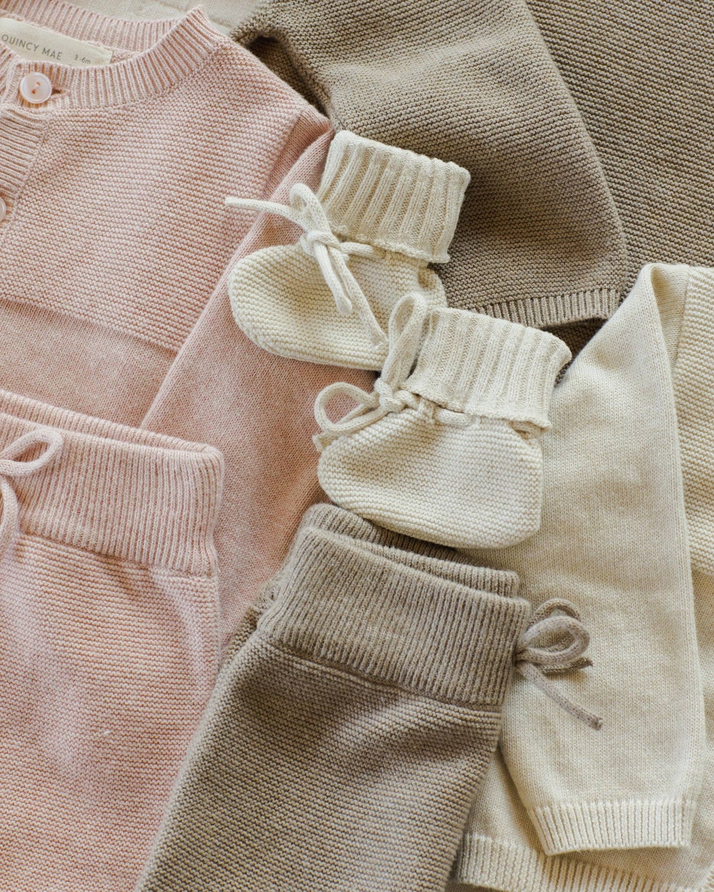 Knit Booties || Heathered Natural