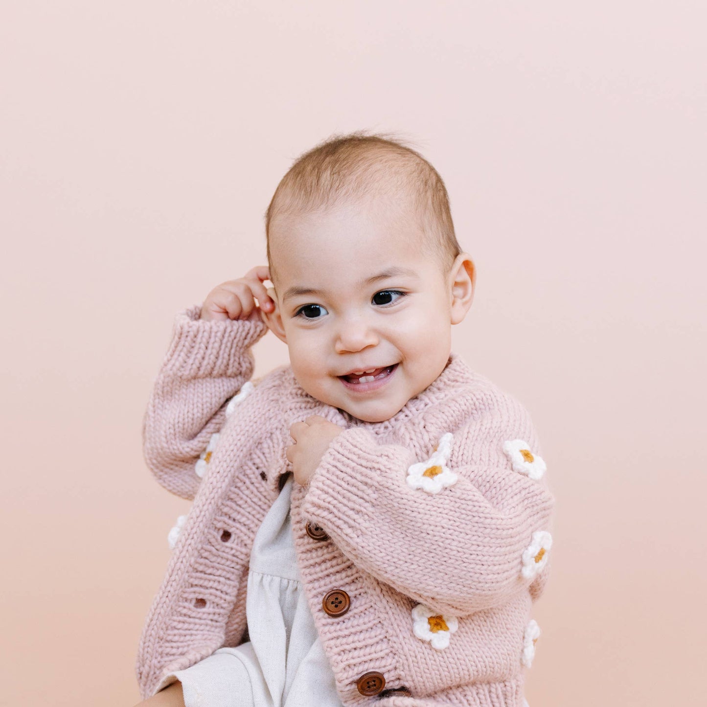 Flower Cardigan Blush Baby Sweater Winter Spring Clothing