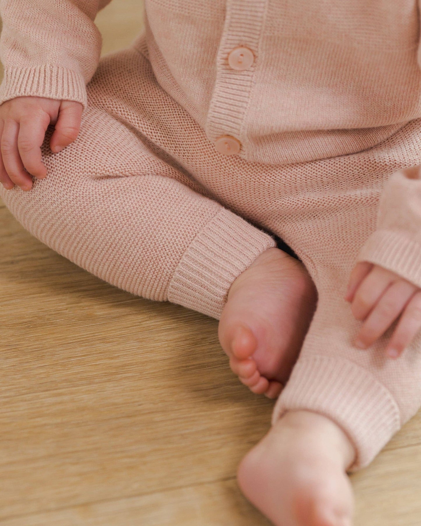 Knit cardigan and pant set