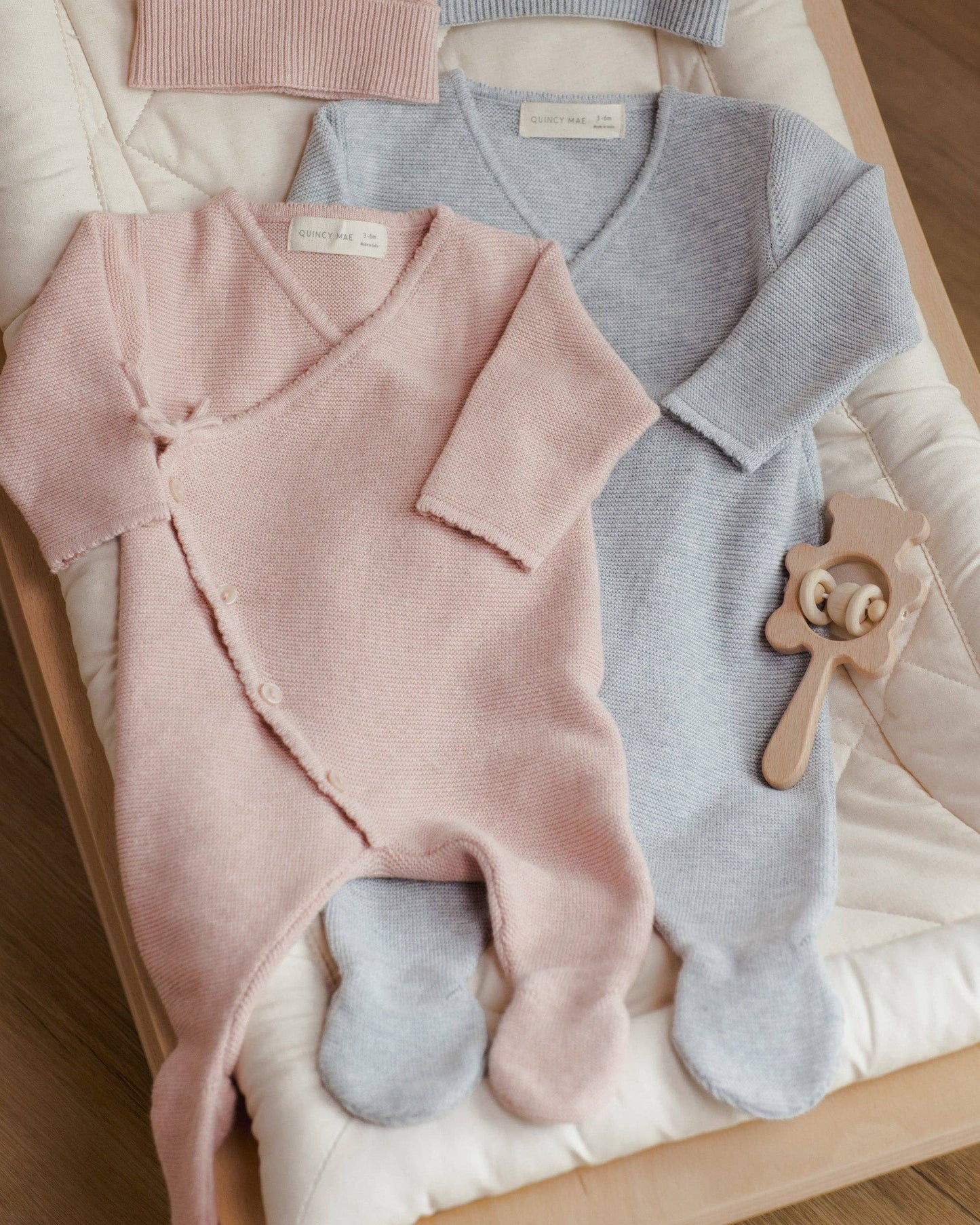 Baby Beanie || Heathered Rose