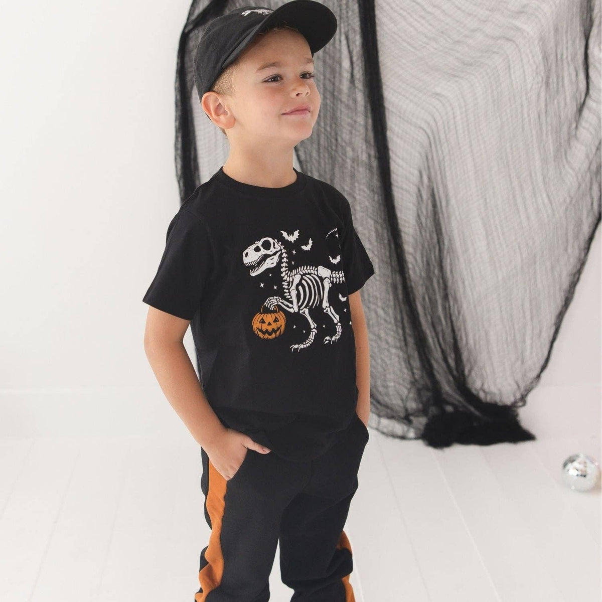 Black and Orange Striped Jogger - Boys Clothing