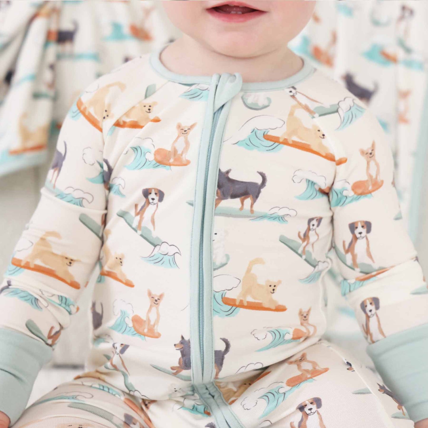 Paddle Pups Convertible Zip Romper