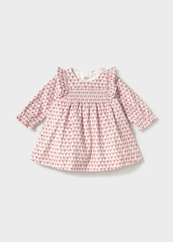 Newborn Velvet Print Dress