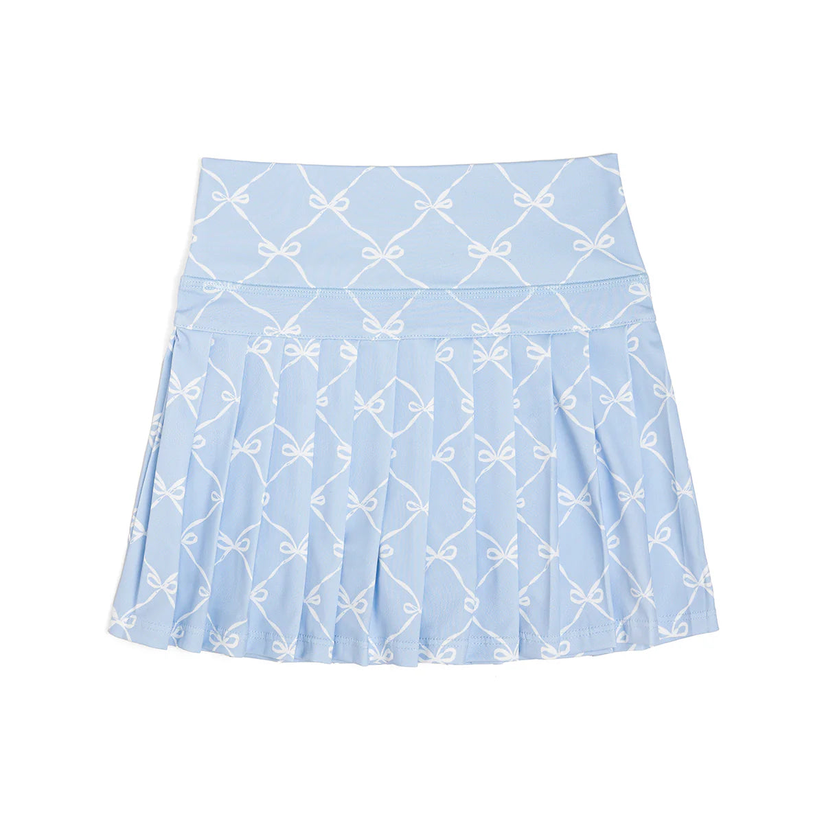 SKY BLUE BOW TRELLIS ATHLETIC SKORT