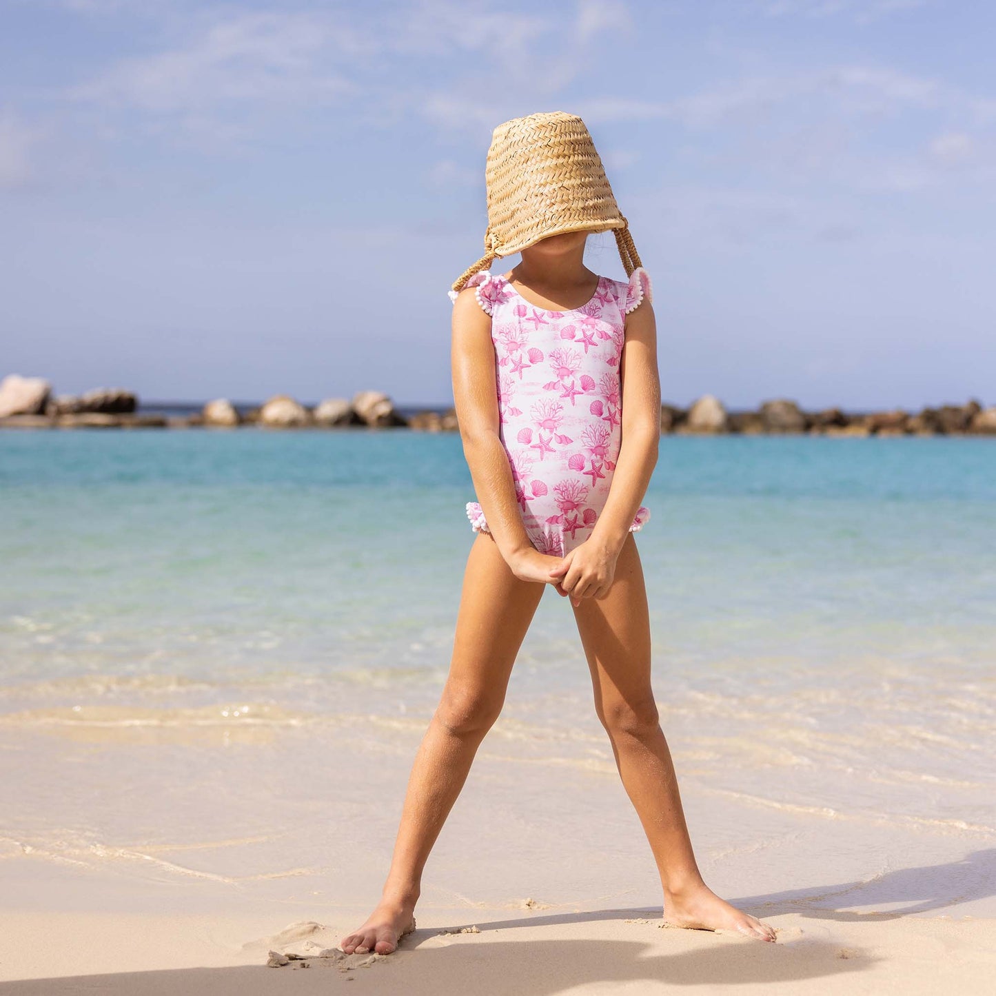 Pink Lagoon Frill Swimsuit