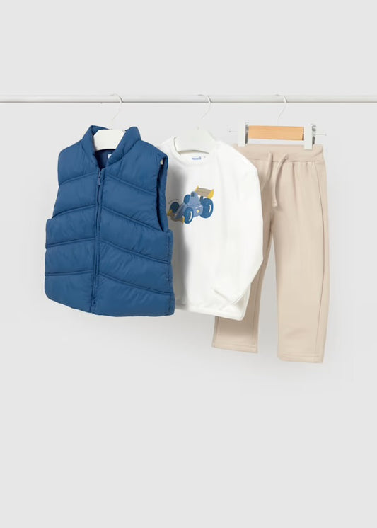 3 piece Combo Tracksuit Car Blue