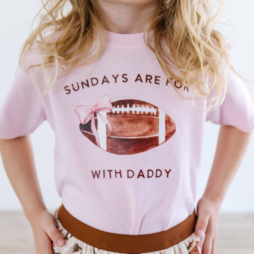 Football With Daddy Short Sleeve T-Shirt - Girls Clothes