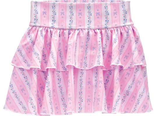 Floral Stripes Skort (Youth X-Small)