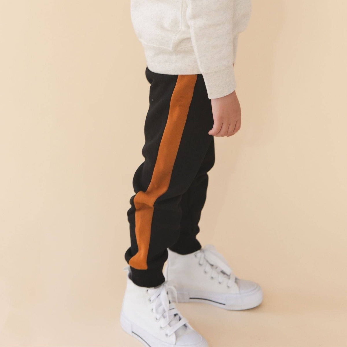 Black and Orange Striped Jogger - Boys Clothing