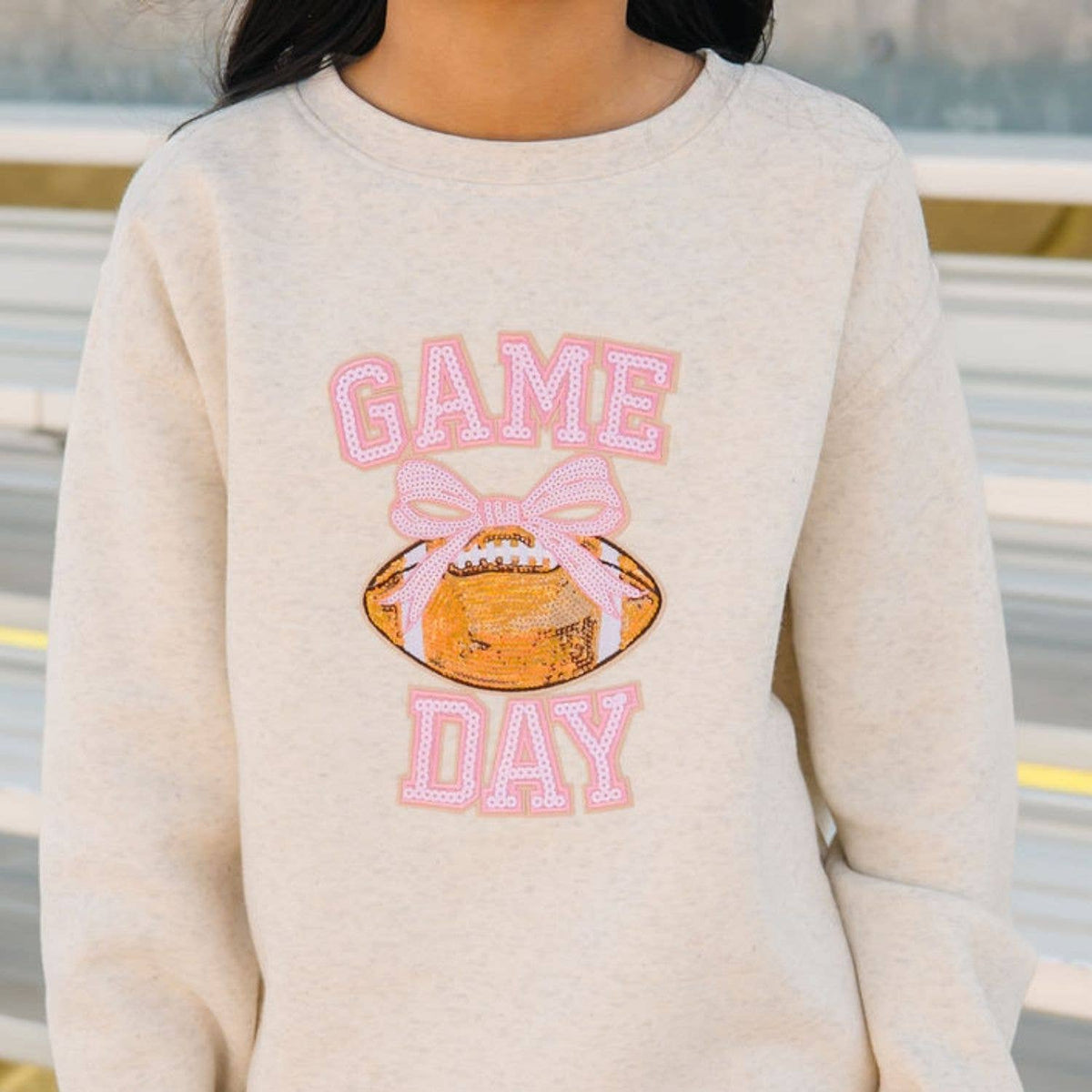 Game Day Sequin Patch Sweatshirt - Football - Kids Clothing