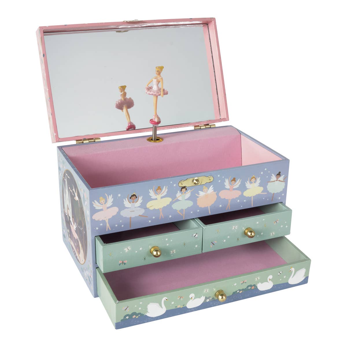 Musical Jewellery Box with 3 Drawers - Enchanted 77