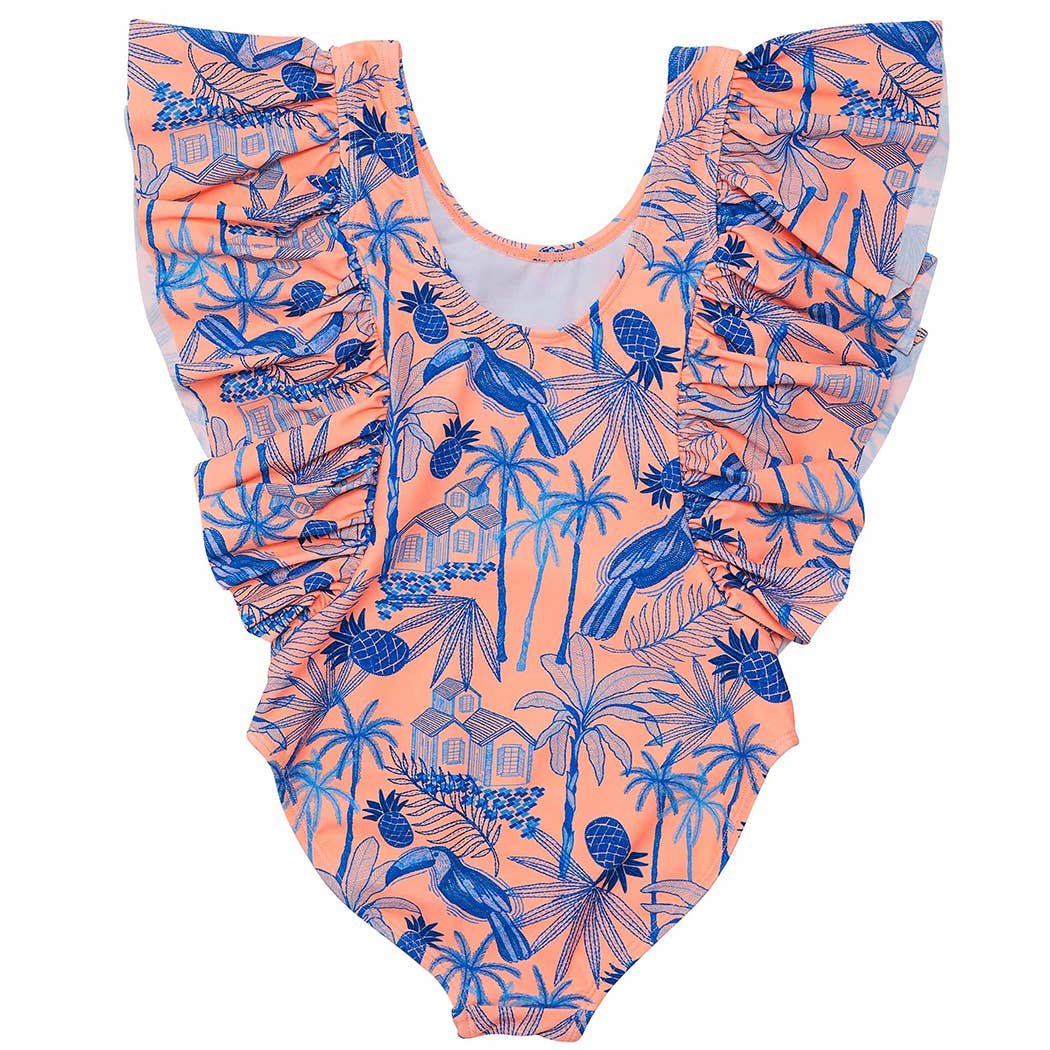 Tropicana Vacay Sustainable Wide Frill Swimsuit