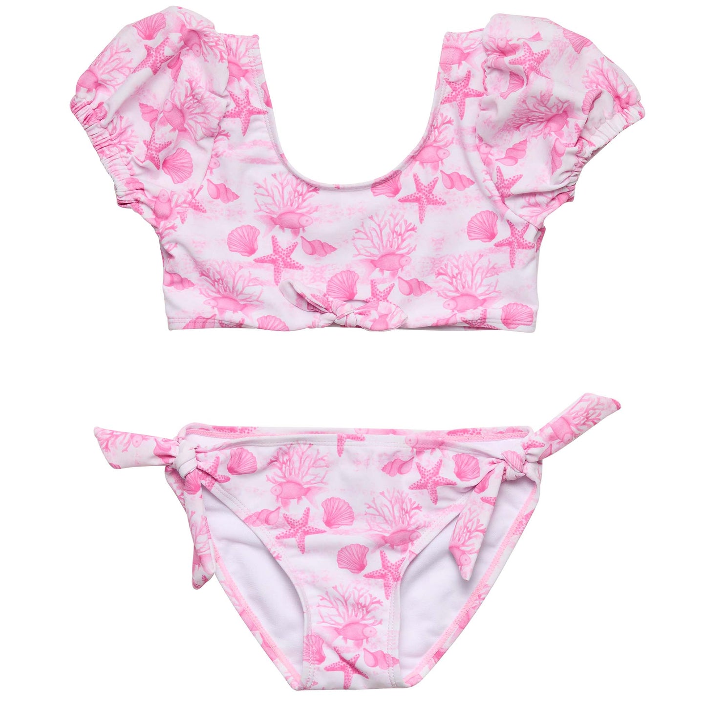 Pink Lagoon Puff Sleeve Bikini
