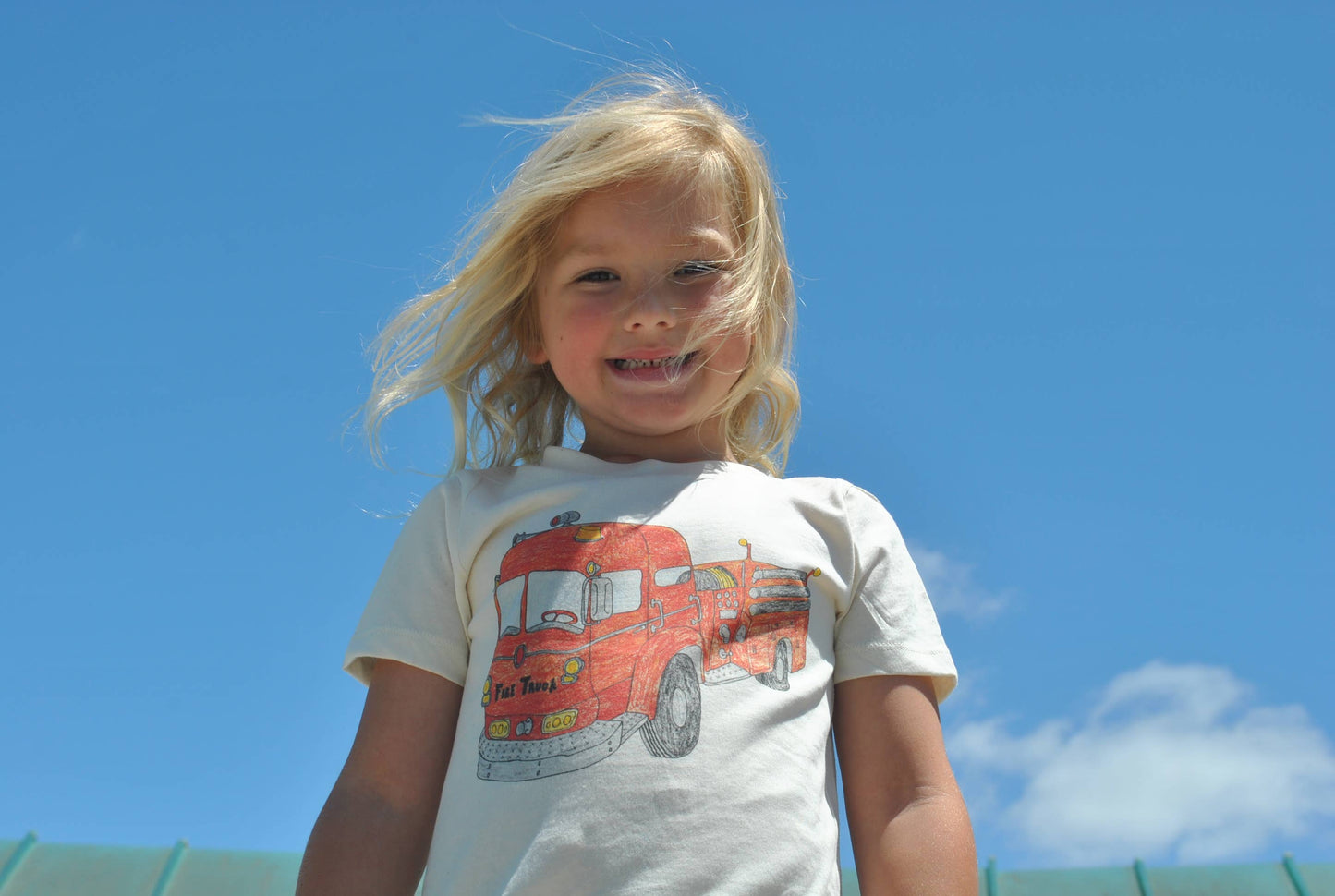 Fire Truck - Kids Organic Tee/Long Sleeve