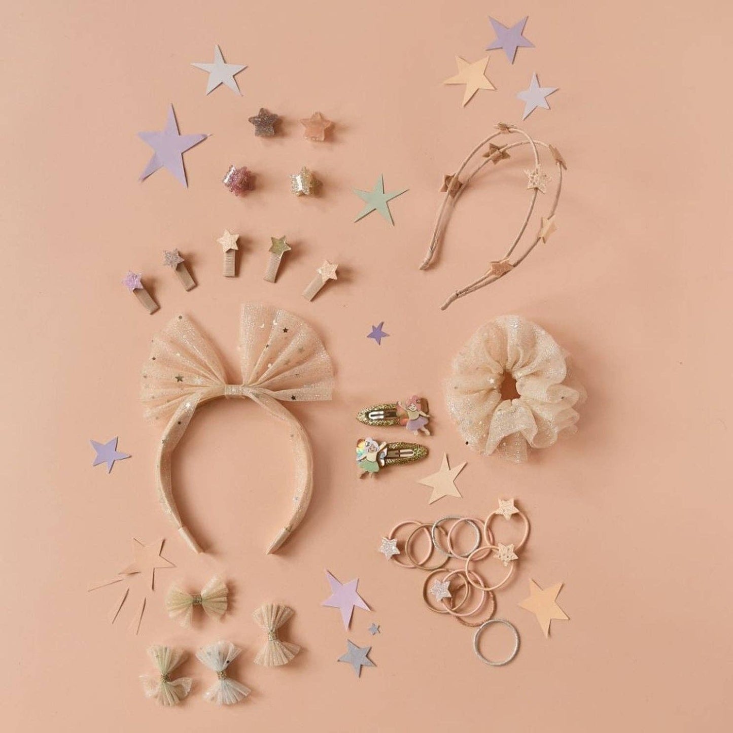 Shimmer Tulle Mini Bow Clips