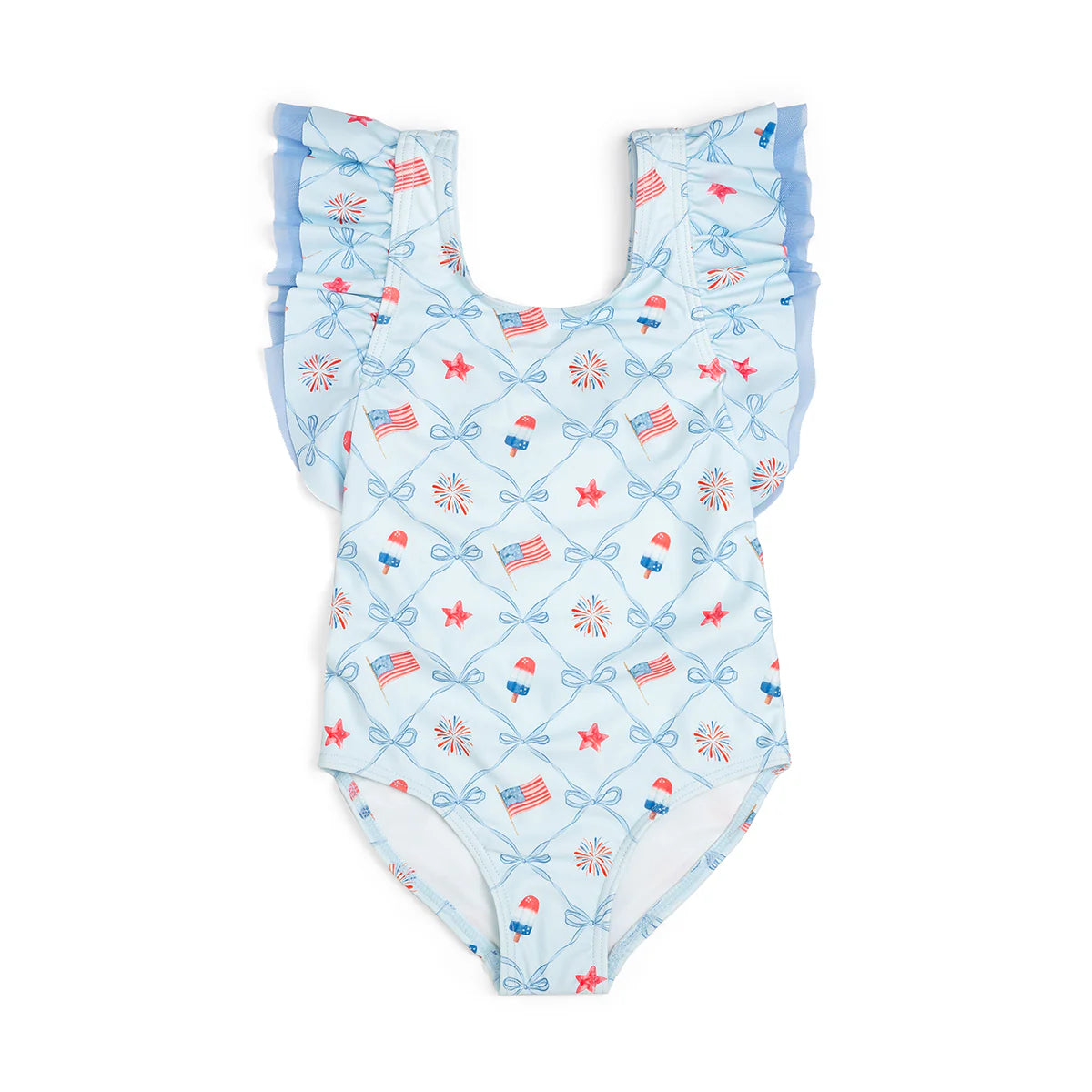 PATRIOTIC TRELLIS BATHING SUIT