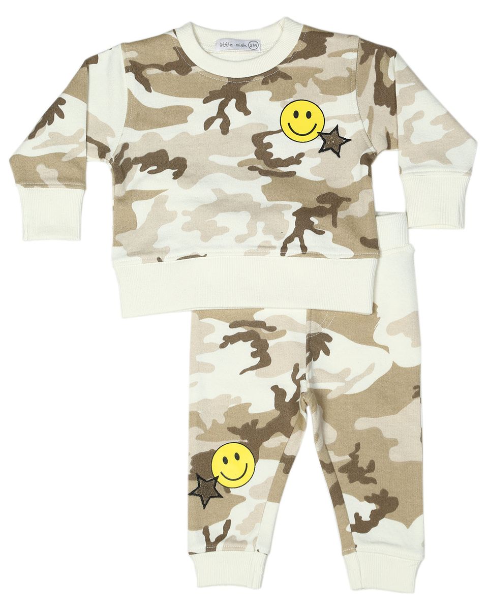 Camo Smiley Patches Set