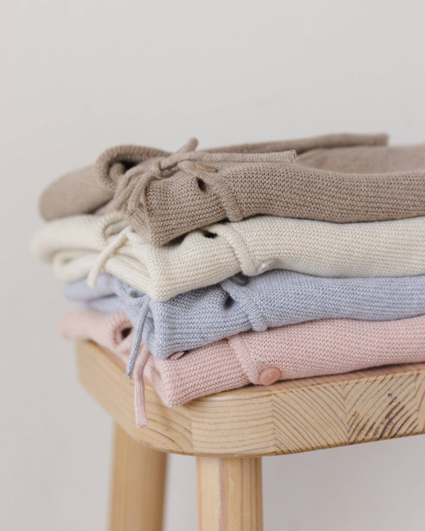 Wrap Knit Footie || Heathered Dusty Blue