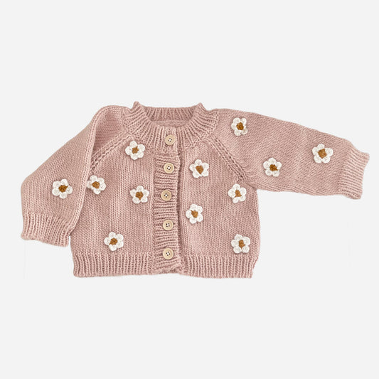 Flower Cardigan Blush Baby Sweater Winter Spring Clothing