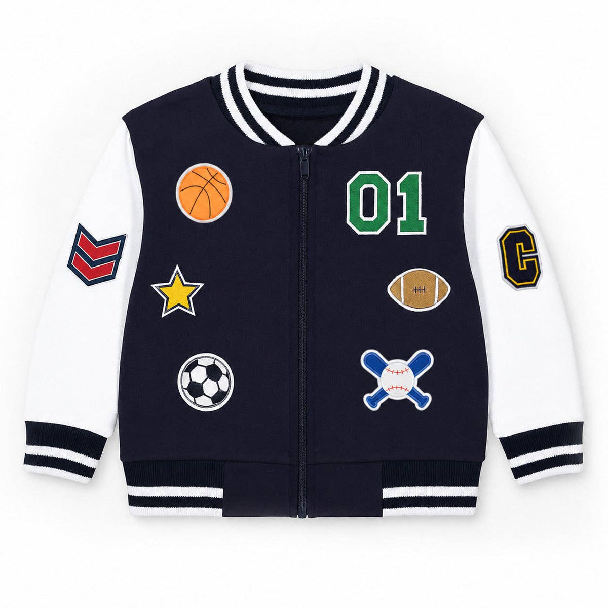 French Terry Varsity Sports Jacket