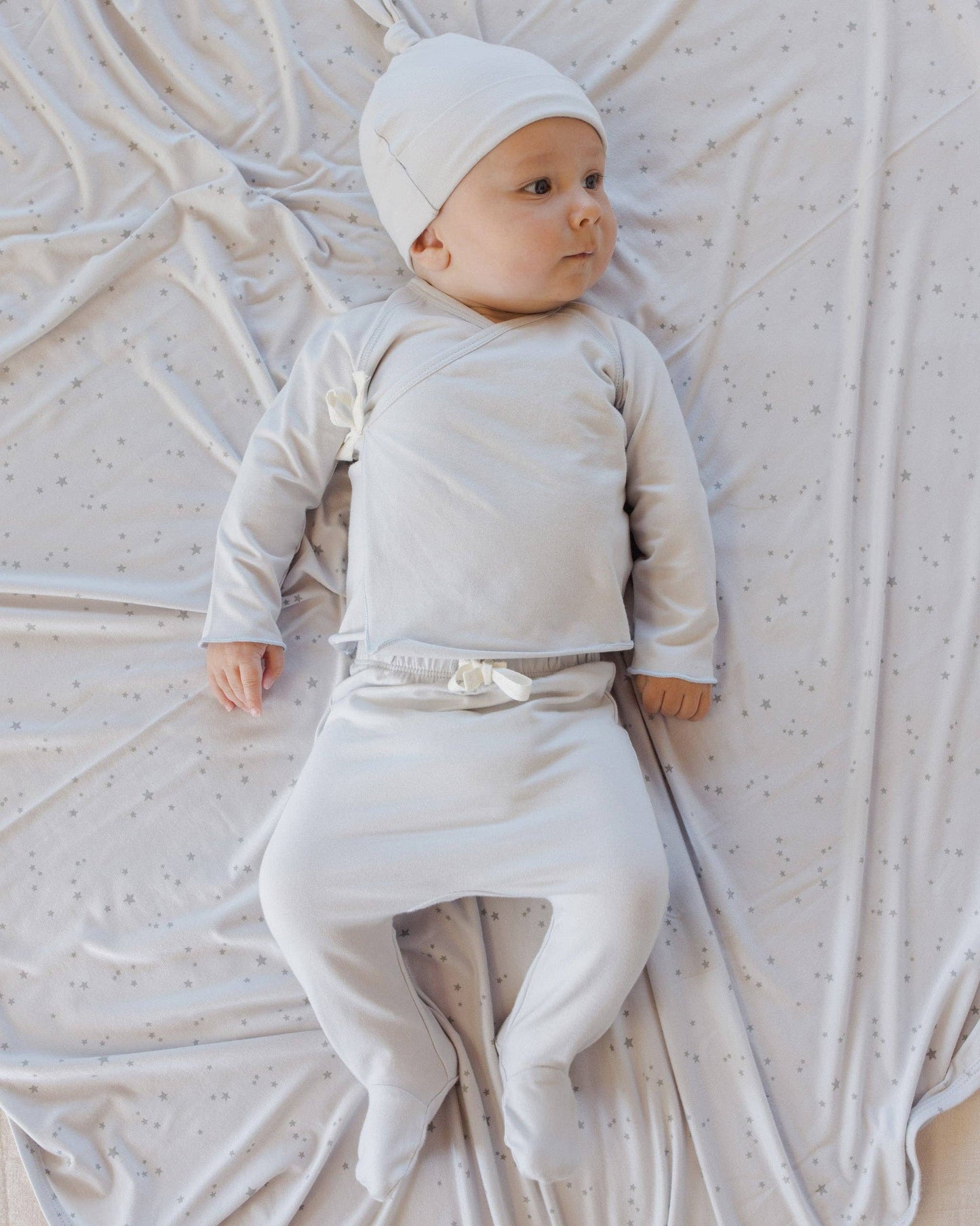 Wrap Top + Footed Pant Set || Fog