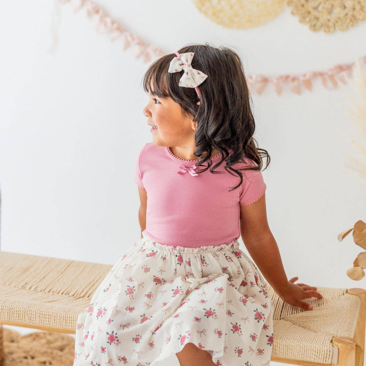 Coquette Rose Short Sleeve Tutu Dress - Kids Clothing - Fall