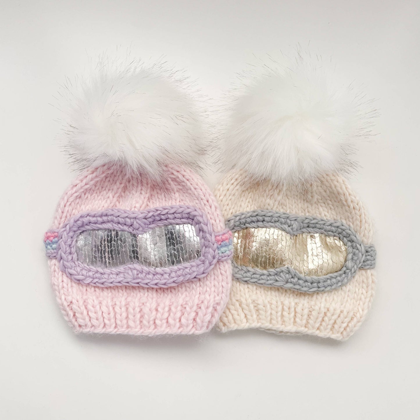 Ski Goggles Beanie Baby Pink Baby Kids Winter Hat Holiday