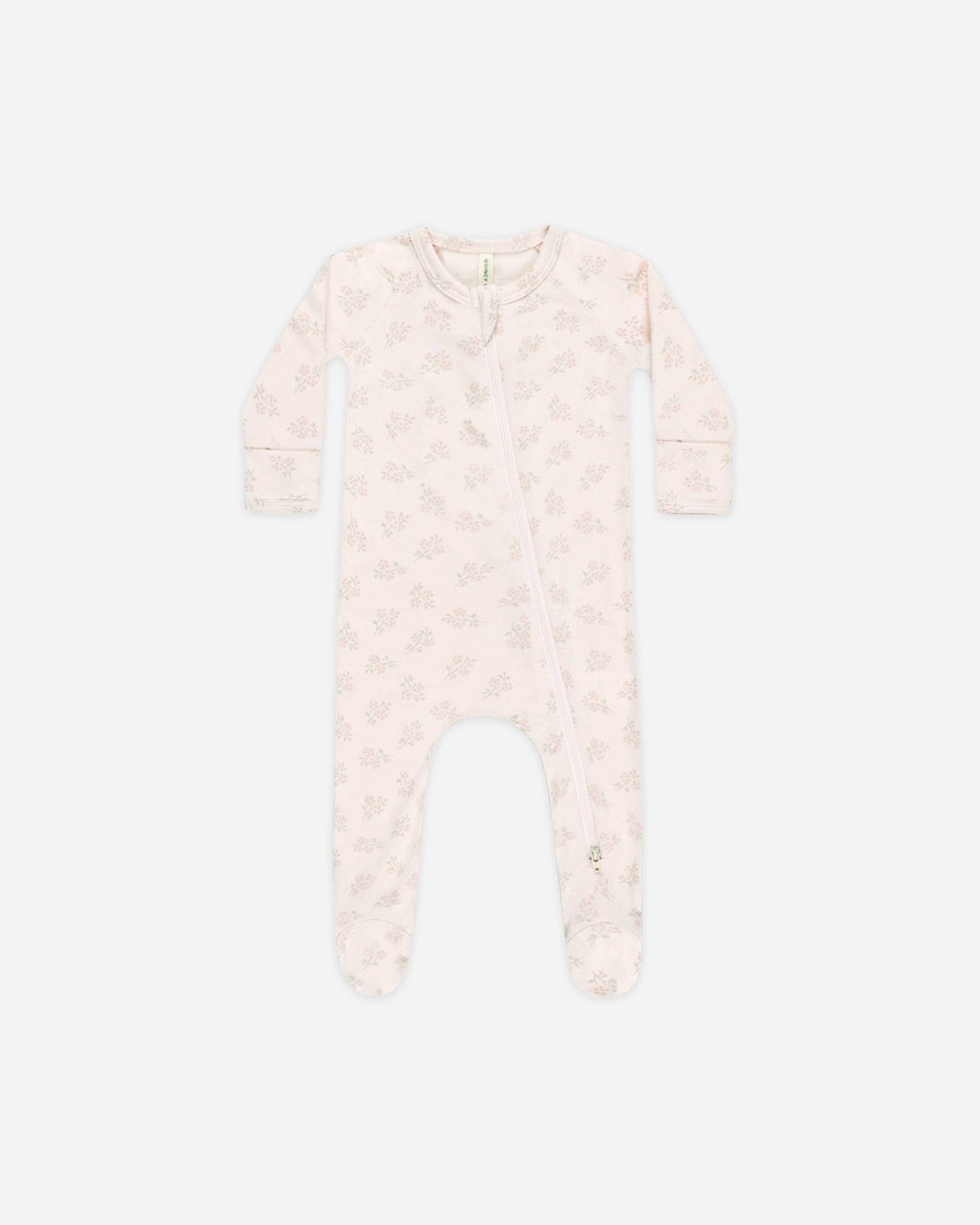 Modal Zip Footie || Pink Blossom