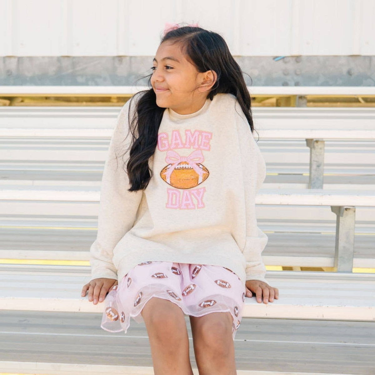 Game Day Sequin Patch Sweatshirt - Football - Kids Clothing