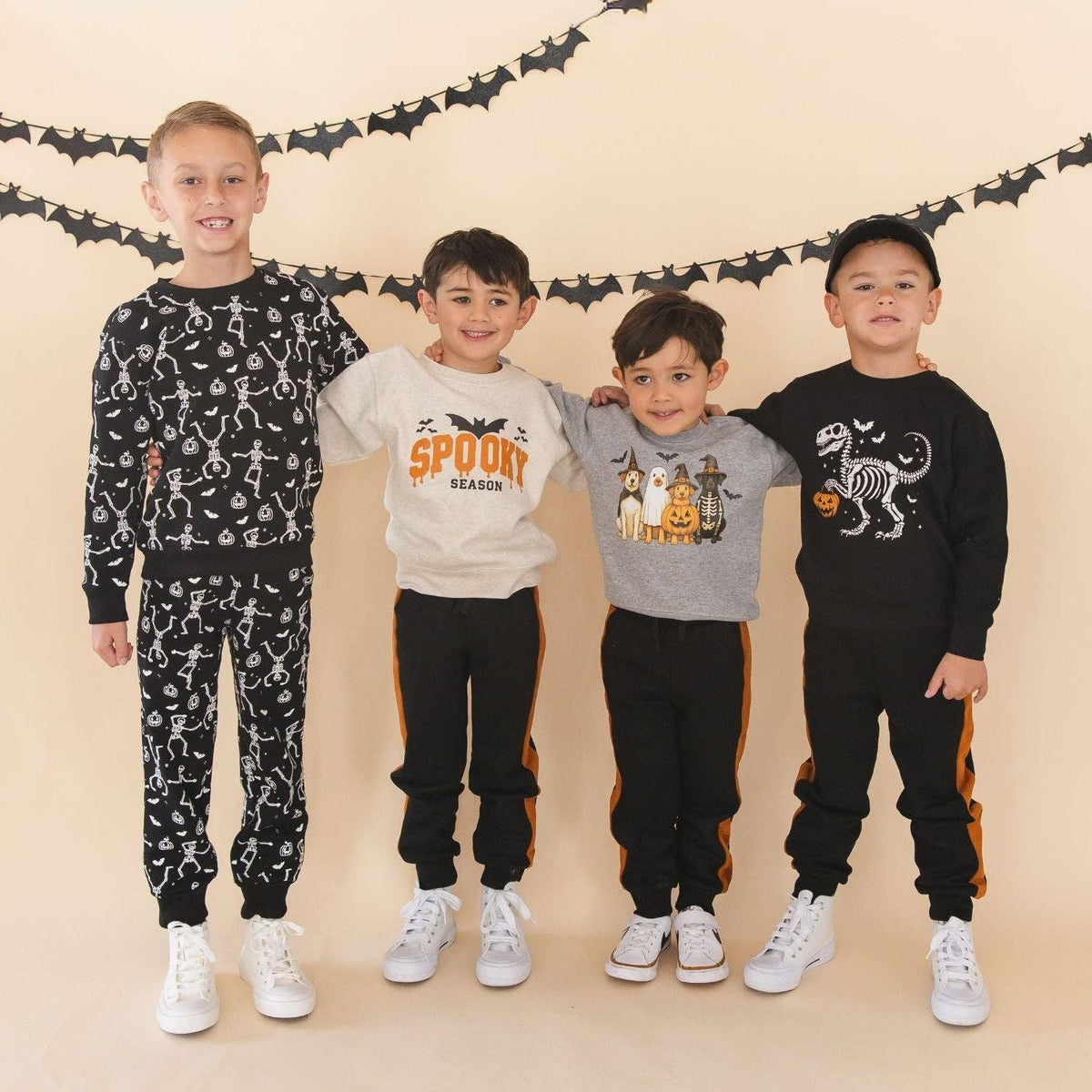 Black and Orange Striped Jogger - Boys Clothing