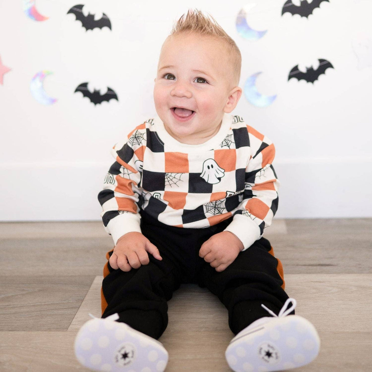 Black and Orange Striped Jogger - Boys Clothing