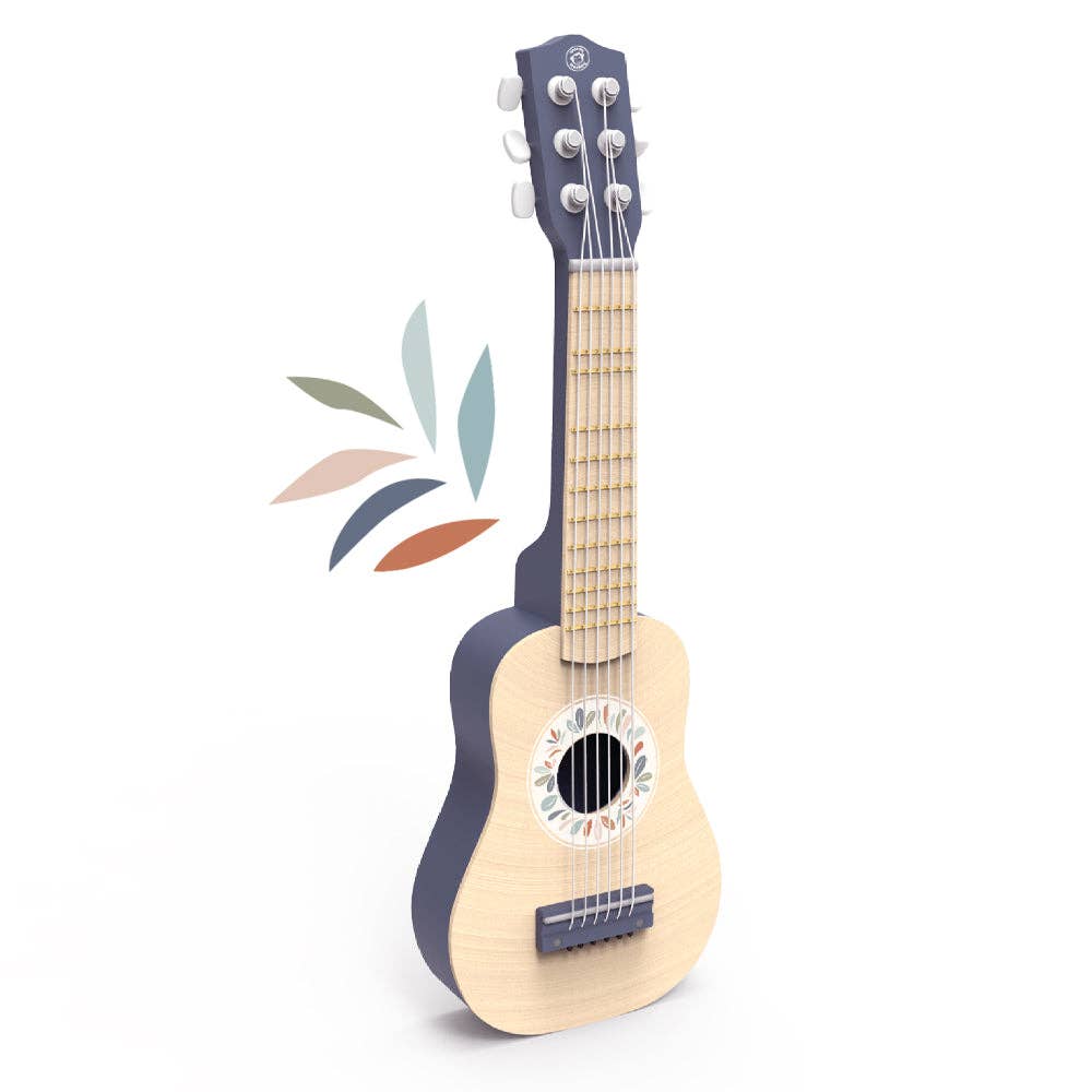 Blue Wooden Toy Guitar for Kids