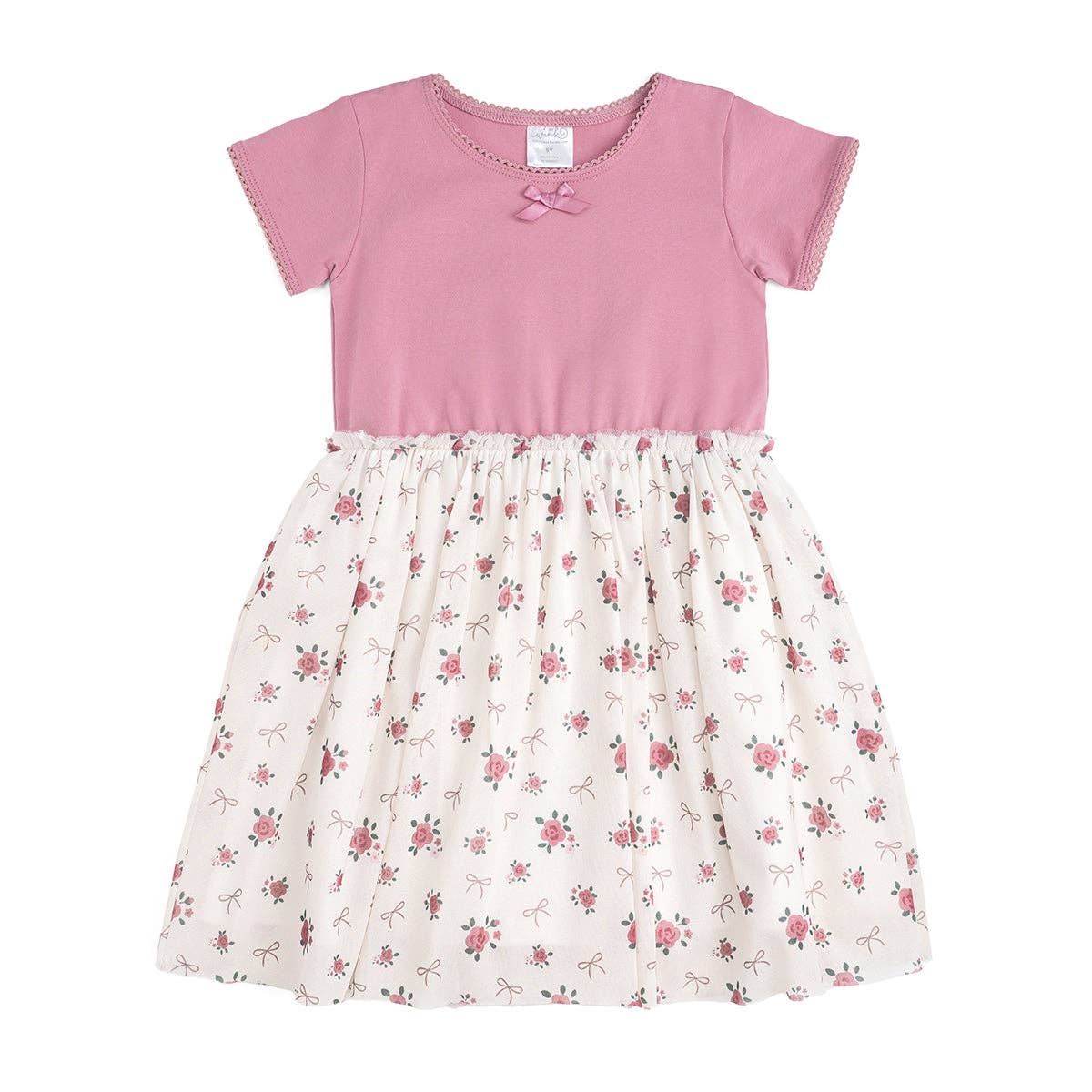 Coquette Rose Short Sleeve Tutu Dress - Kids Clothing - Fall