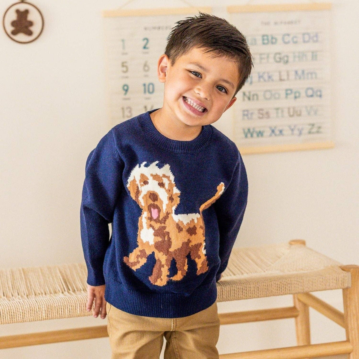 Vintage Puppy Sweater - Boys Clothing - Fall/Winter